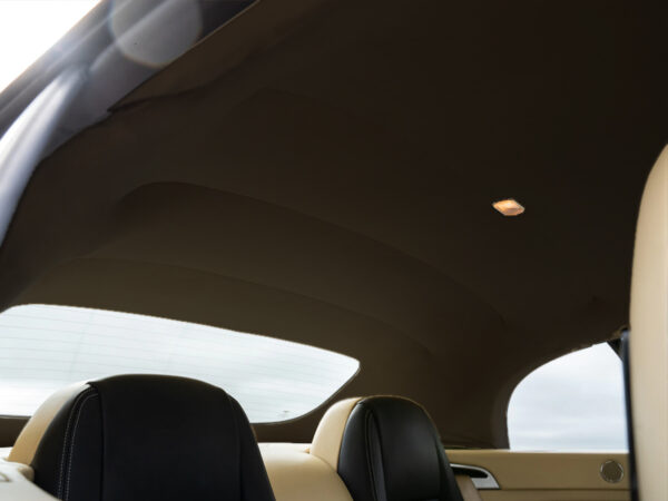 Bentley Continental GTC, GT Speed Cabrio headliner, produced in Ultrasuede® and comes OEM listings and retainers reused