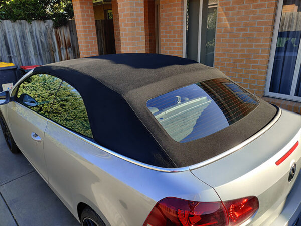 Volkswagen Cabrio, Golf Mk VI soft top, produced in Sunfast Canvas and comes with glass window & demister and integrated bow straps
