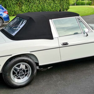 Triumph Stag MK II soft top, produced in Haartz Stayfast Canvas and comes with plastic window and zipper