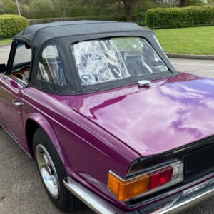 Triumph TR6 soft top, produced in Haartz Colonial Vinyl and comes with plastic window and zipper