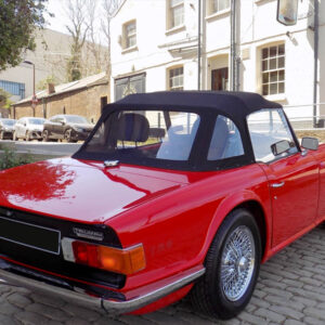 Triumph TR6 soft top, produced in Haartz Stayfast Canvas and comes with plastic window and zipper