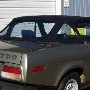 Triumph TR7 & TR8 soft top, produced in Haartz Stayfast Canvas and comes with plastic window and zipper