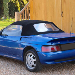 Lotus Elan soft top, produced in Haartz Stayfast Canvas and comes with plastic window