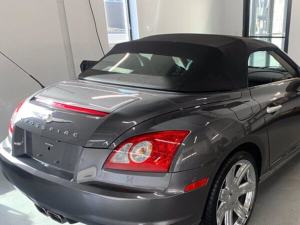Chrysler Crossfire soft top, produced in Haartz Twillfast RPC and comes with glass window & demister