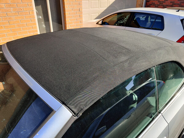 Volkswagen Cabrio, Golf Mk VI soft top, produced in Sunfast Canvas and comes with glass window & demister and integrated bow straps - Image 2